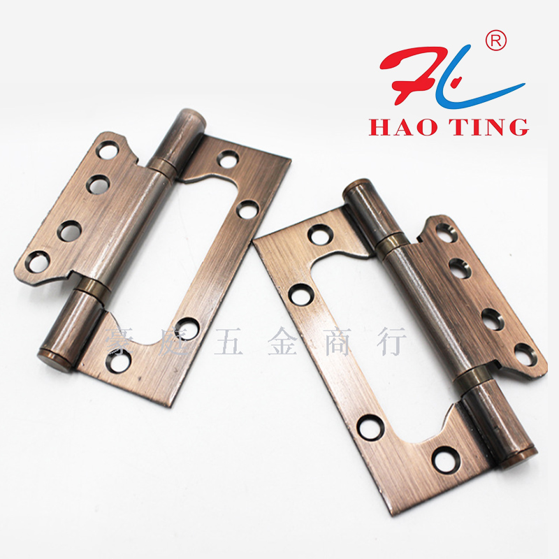 4 "5" electroplated iron hinge red bronze/no grooving iron letter hinge 2.5mm