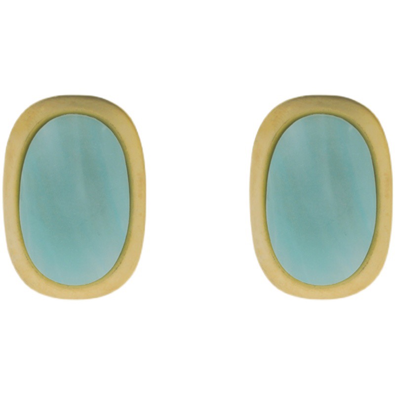 Korean Fashion Temperament High-Grade Sense Of Light Luxury Small Fresh Mint Green Earrings Stud Feather Butterfly Jewelry Item Picture