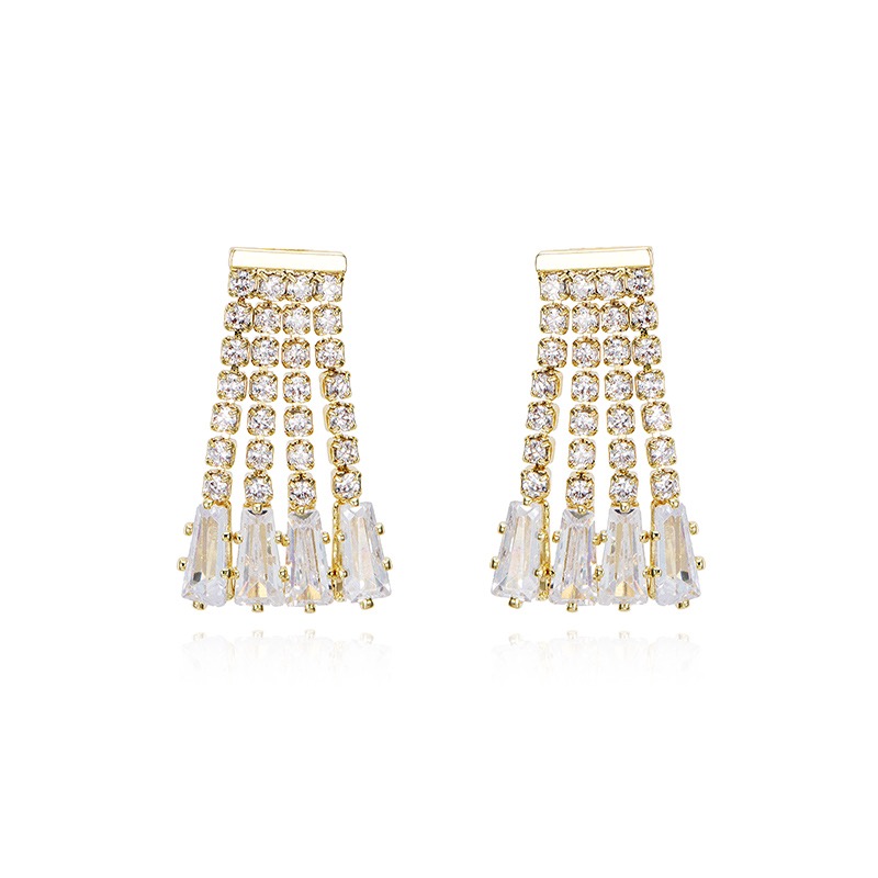 Korean Style Fashion Exquisite Fresh Micro-Inset Zircon Characteristic Temperament Light Luxury High-Grade Earrings Fate Season Item Picture