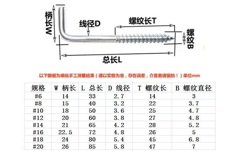 卡卡五金 K2525双泡吸塑卡装七字钩3.5X40mm家用小五金配件详情5