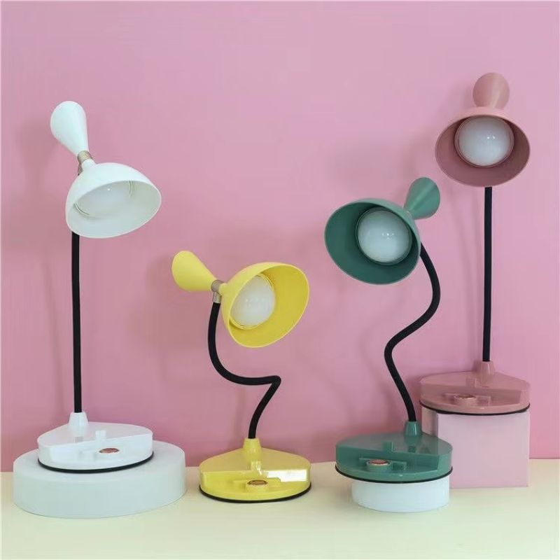 Creative LED desk lamp, simple and portable, three-level touch dimming, USB rechargeable, student dormitory desk lamp