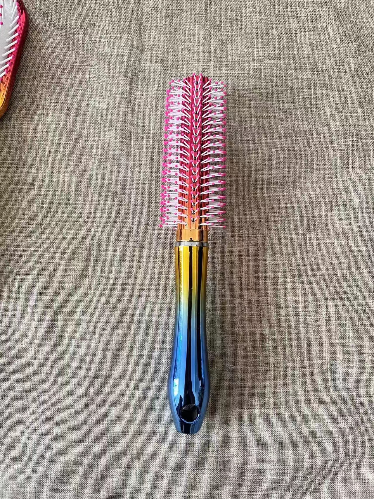 Home Electroplating Comb Styling Comb Curly Hair Straightening Tools Beauty Hair Tools Beauty Makeup Tools Hair Roots Fluffy High Cranial Top Accessories Massage Comb Durable Anti-Static details Picture