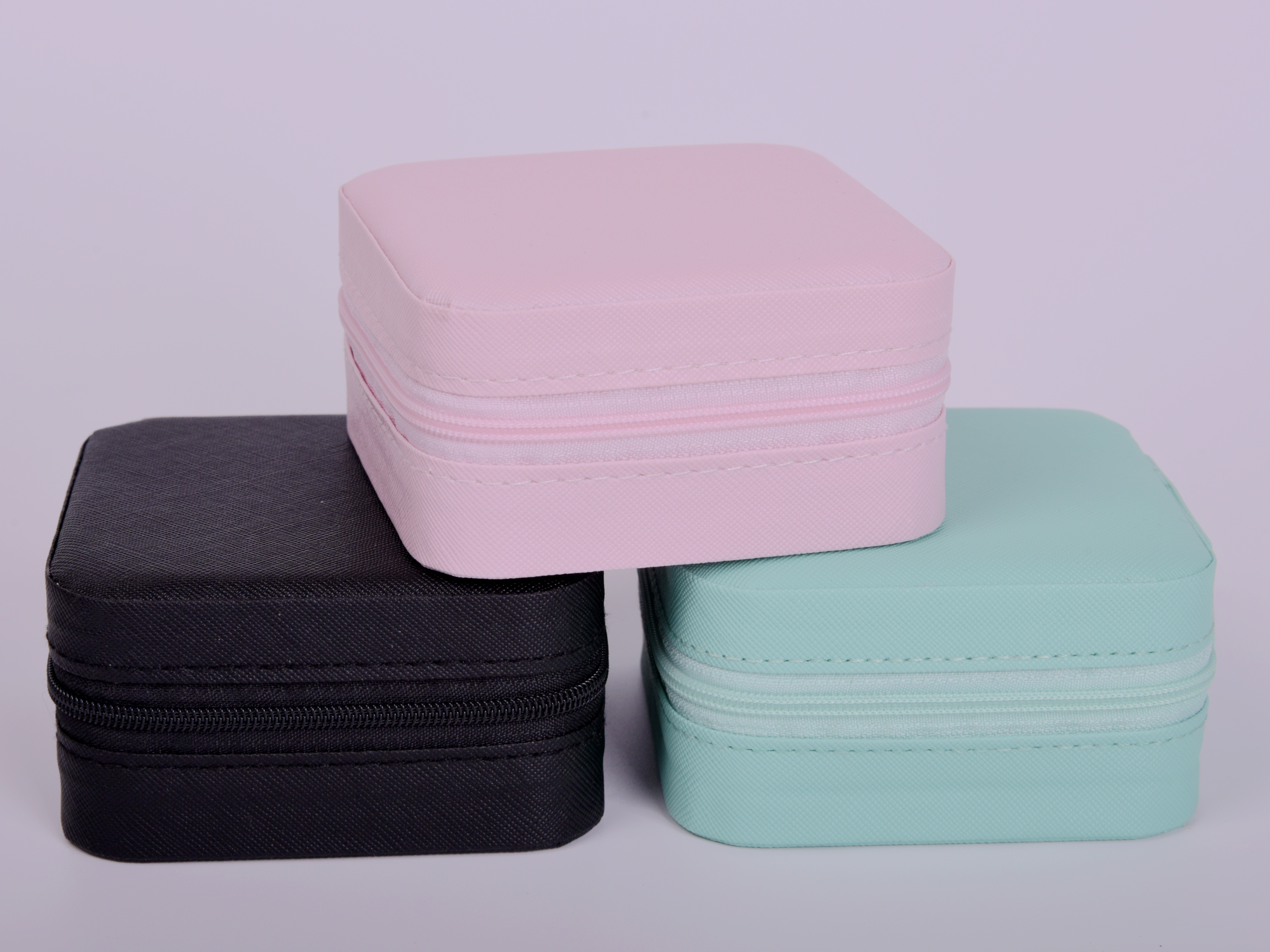 Fabric Multi-Purpose Jewelry Box Makeup Jewelry Storage Box Zipper Portable Specification drawing