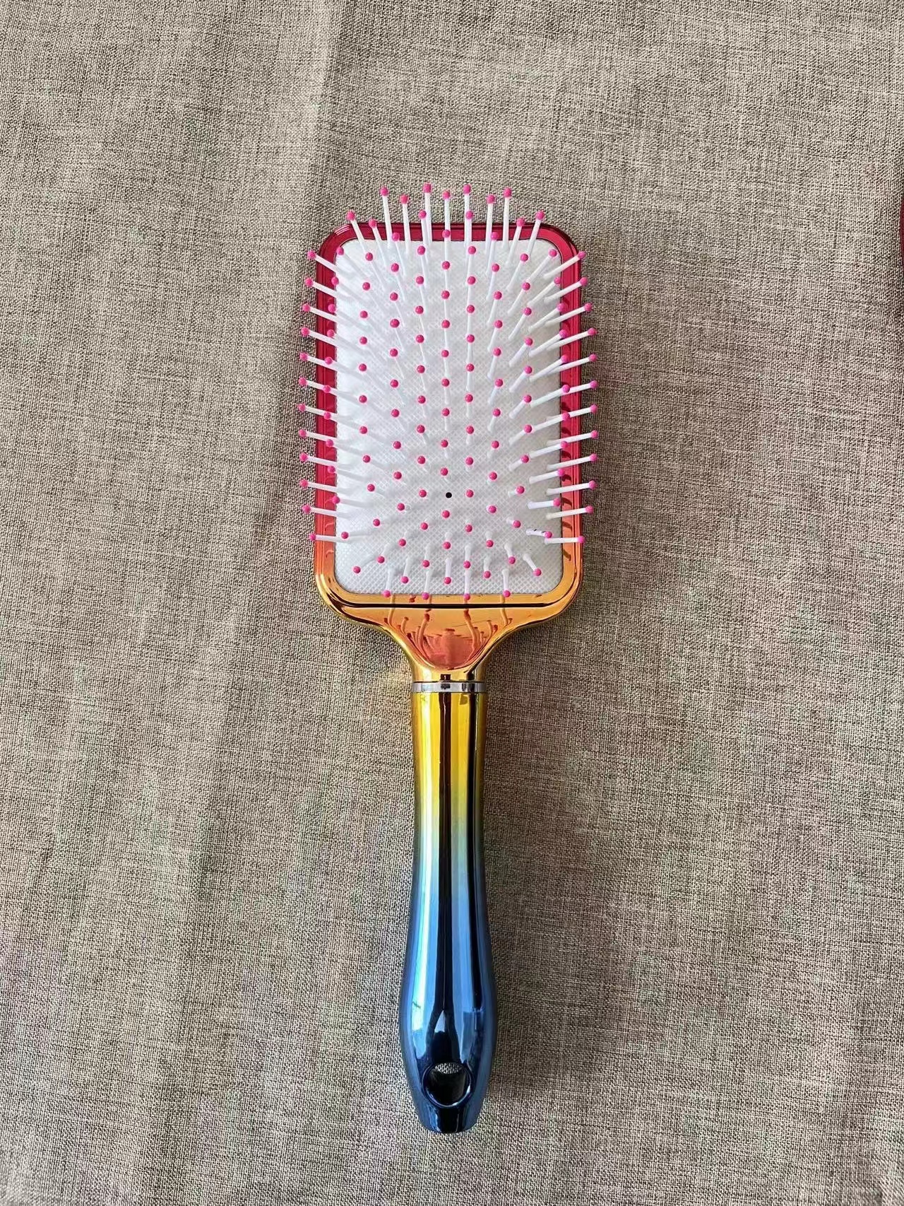 Home Electroplating Comb Styling Comb Curly Hair Straightening Tools Beauty Hair Tools Beauty Makeup Tools Hair Roots Fluffy High Cranial Top Accessories Massage Comb Durable Anti-Static Item Picture