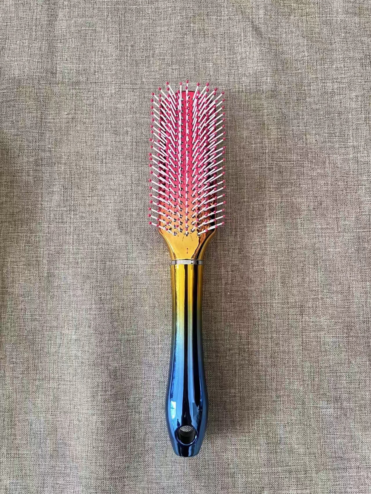 Home Electroplating Comb Styling Comb Curly Hair Straightening Tools Beauty Hair Tools Beauty Makeup Tools Hair Roots Fluffy High Cranial Top Accessories Massage Comb Durable Anti-Static Specification drawing