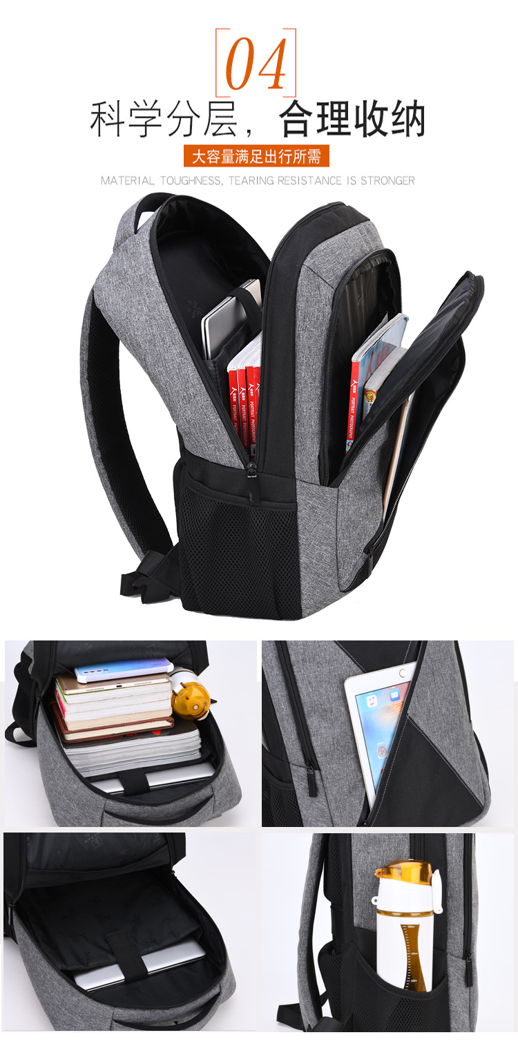 时尚品质男包电脑包大容量运动休闲包双肩包LZJ-4448详情9