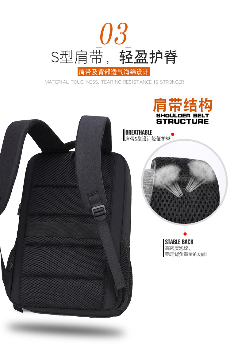 时尚品质男包电脑包大容量运动休闲包双肩包LZJ-4448详情8