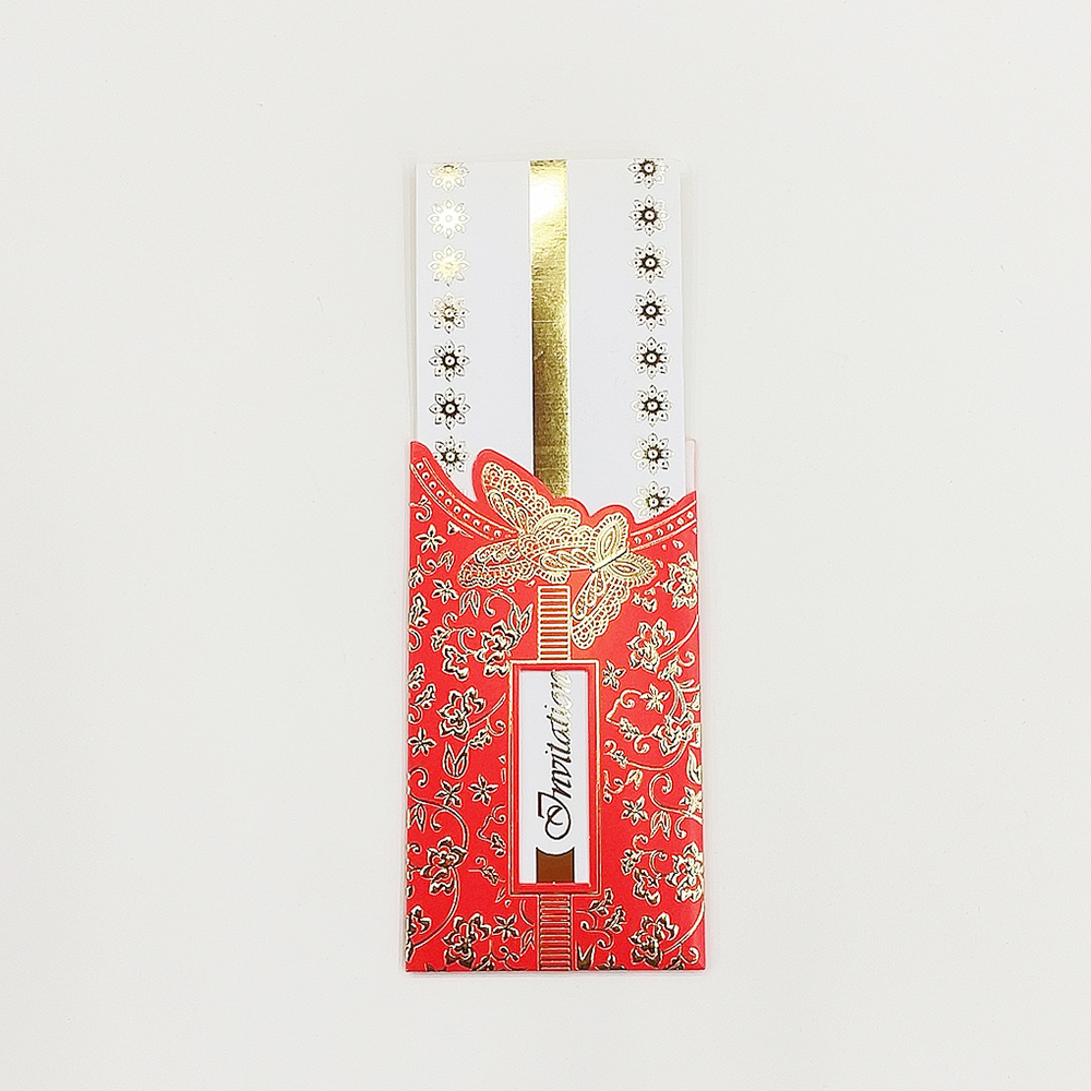 Butterfly flowers hot gold card long Middle East wedding invitation meeting invitation birthday banquet thank invitation manufacturers direct wholesale