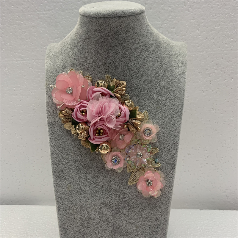 缝珠手工钉珠花边贴花 服装辅料礼服配件配饰详情6
