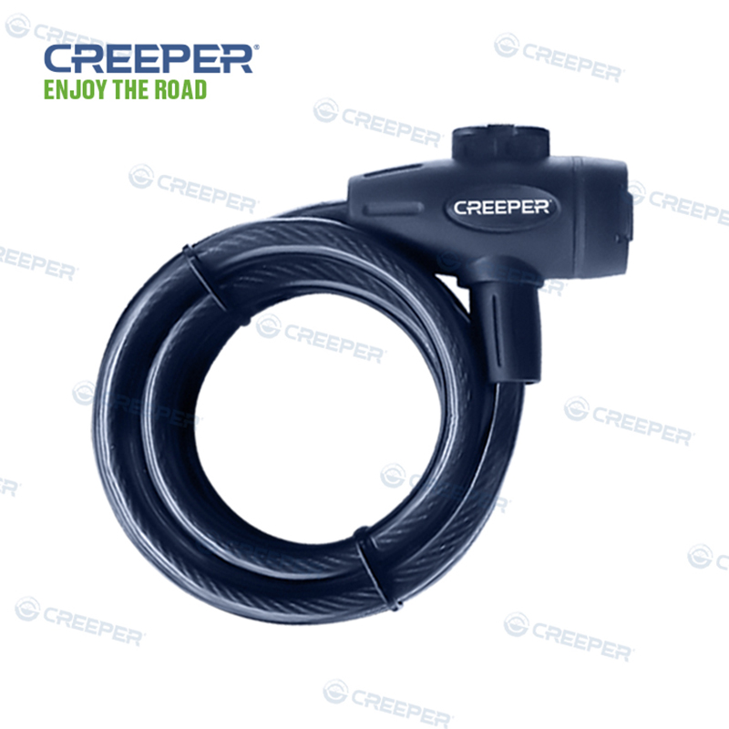 Lock Plastic Open 6 cross 1 ring 15x1000 with rack Blue Bicycle bike lock durable anti-theft lock