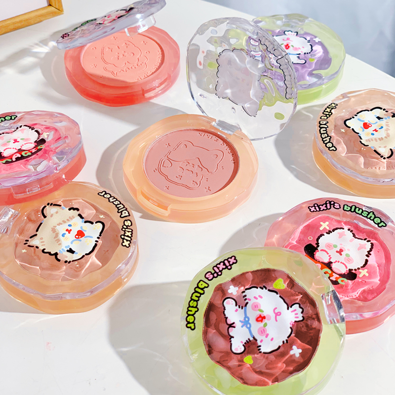 Xixi Doll Cub Atmosphere Blush Matte Velvet Color Long-Lasting Waterproof Nude Makeup Natural Milk Tea Apricot Blush Item Picture