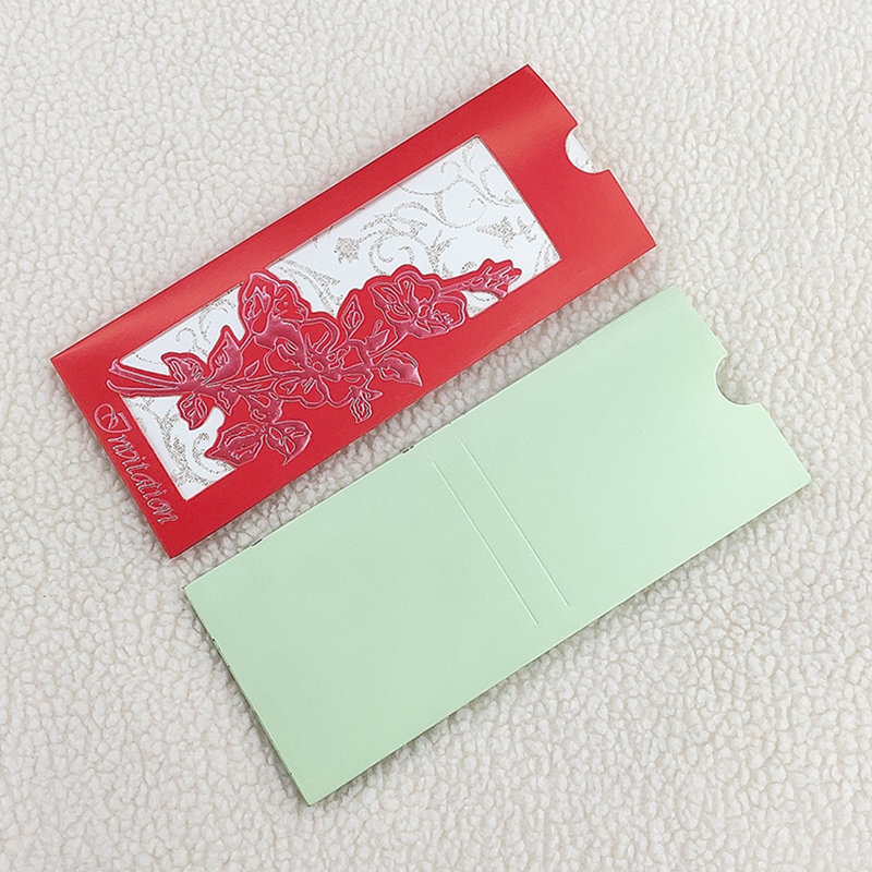 Small Fresh A Flower Hot Pearl Relief Long Pocket Invitation Wedding Invitation Birthday Invitation Factory Direct Wholesale Application Scenario