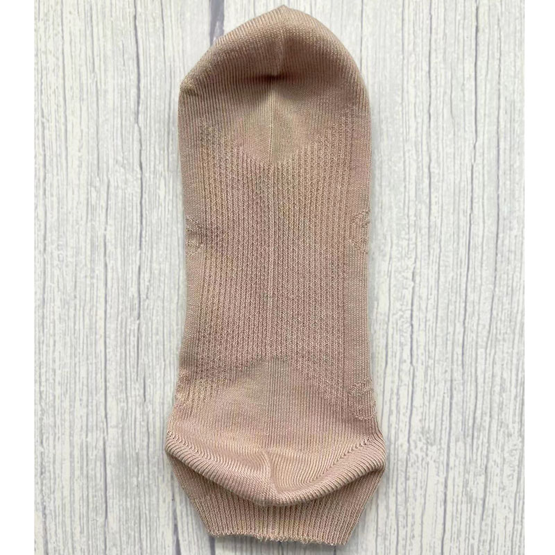 2023喜朗登夏季精梳棉女船袜 薄棉运动短袜 提花笑脸女士棉袜子22102详情3