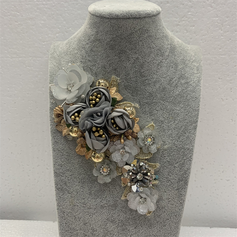 缝珠手工钉珠花边贴花 服装辅料礼服配件配饰详情3