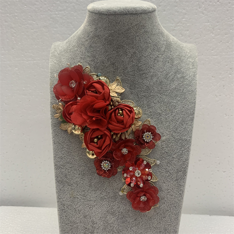 缝珠手工钉珠花边贴花 服装辅料礼服配件配饰详情5