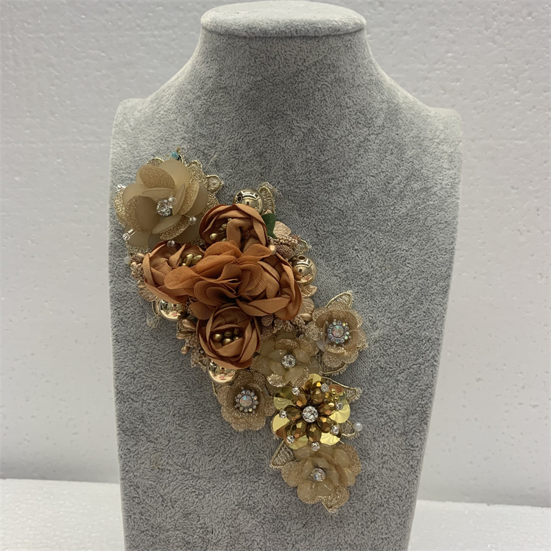 缝珠手工钉珠花边贴花 服装辅料礼服配件配饰详情4