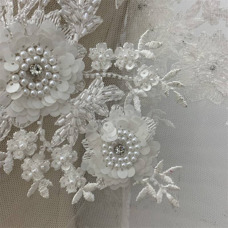 Sequined embroidery, applique, bubble bead, barcode, wedding dress, evening gown, clothing accessories and accessories pic 4