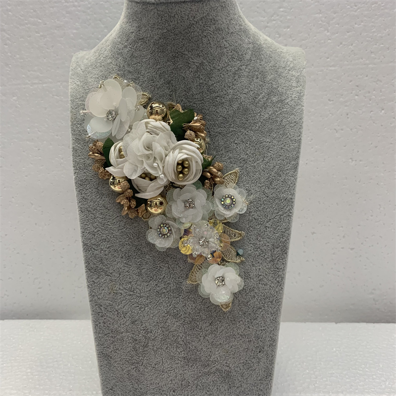 缝珠手工钉珠花边贴花 服装辅料礼服配件配饰详情2