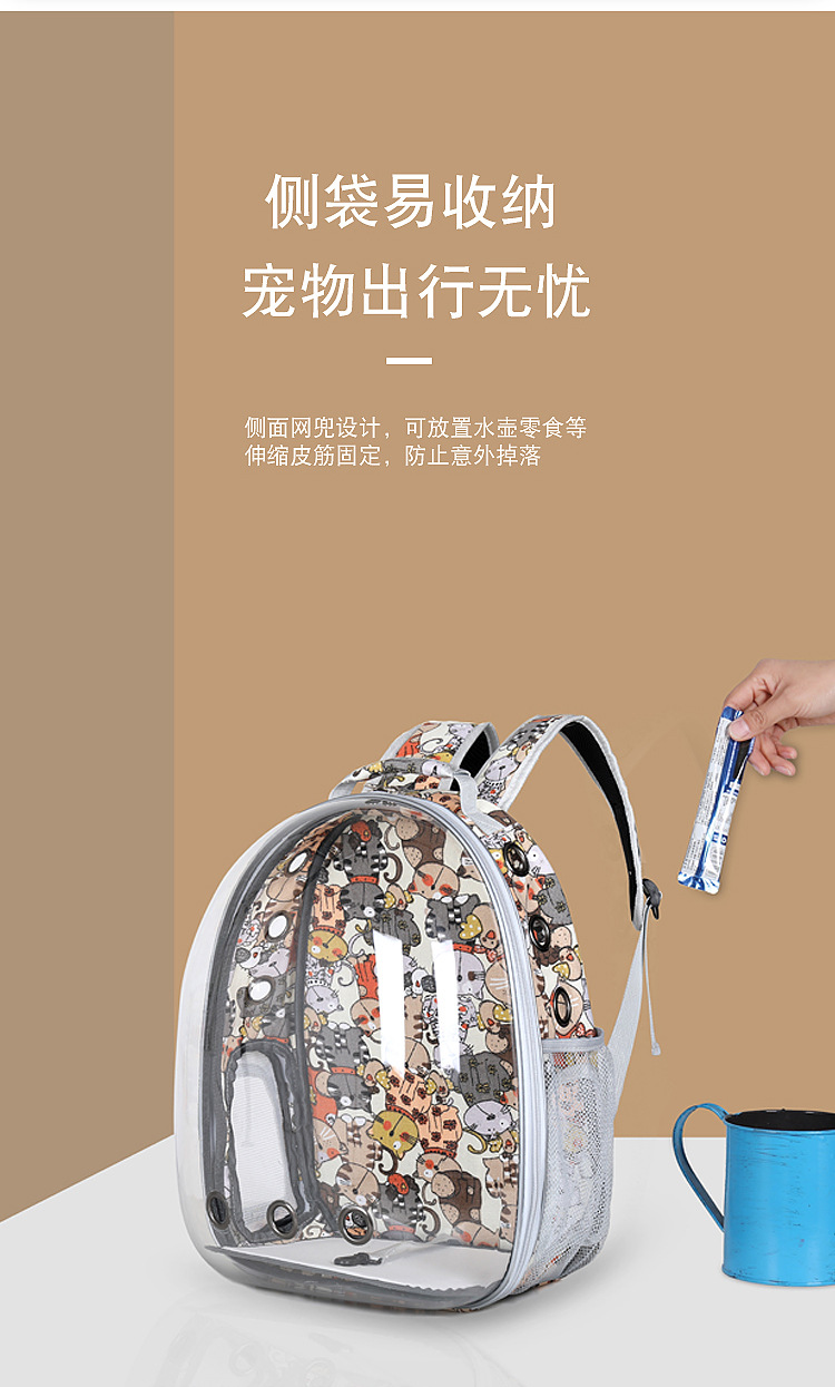 宠物双肩包透明太空舱透气猫包狗背包便携外出宠物包卡通宠物用品详情10