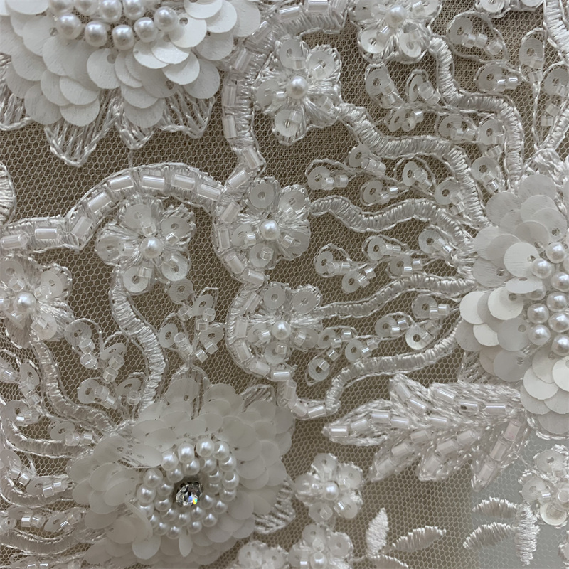 Sequined embroidery, applique, bubble bead, barcode, wedding dress, evening gown, clothing accessories and accessories pic 3