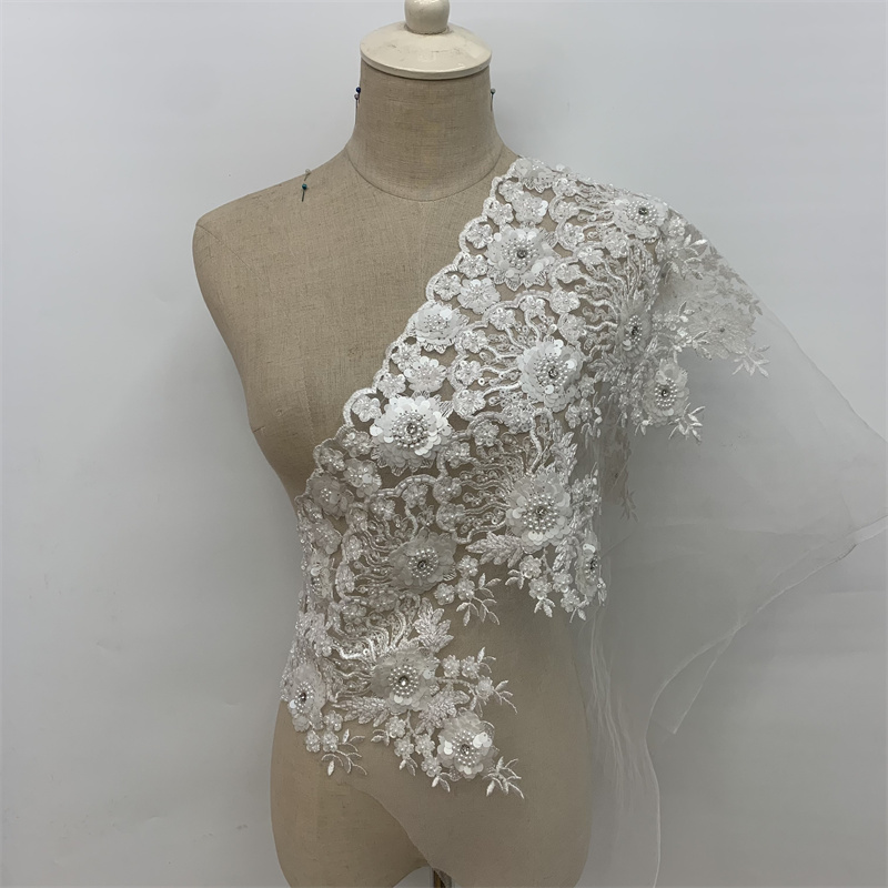 亮片刺绣贴花泡珠条码婚纱礼服服装辅料配件