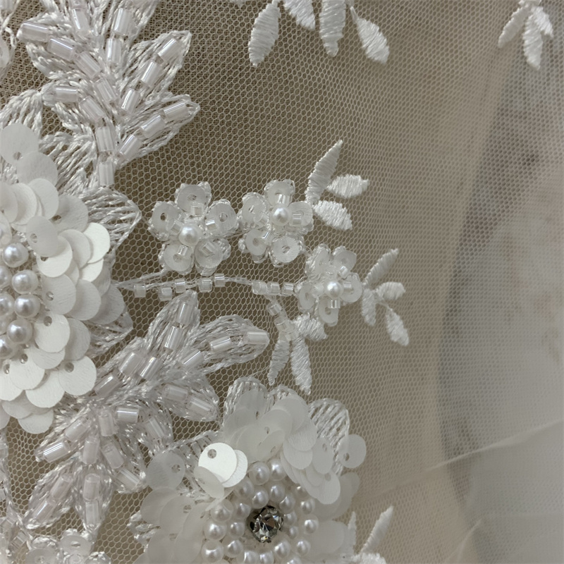 Sequined embroidery, applique, bubble bead, barcode, wedding dress, evening gown, clothing accessories and accessories pic 6