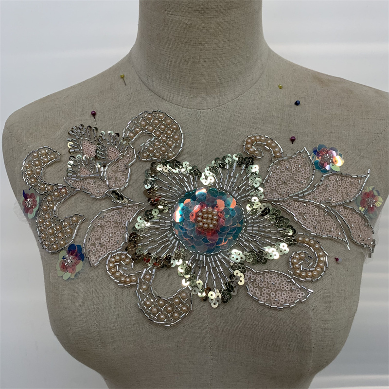 Champagne Color Transparent Bright Piece Nail Beaded Trim Dress Dress Decoration Accessories