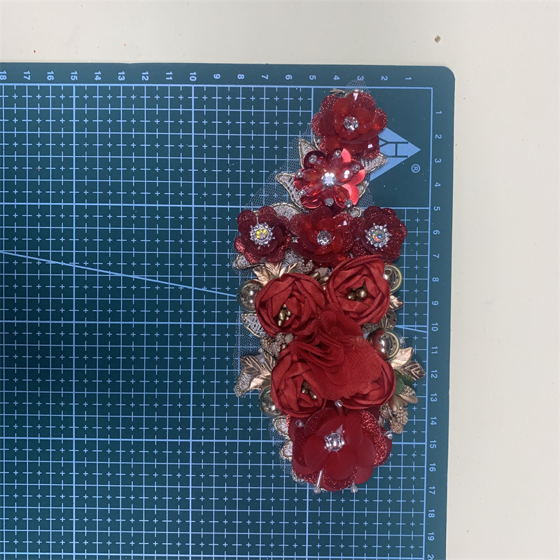 缝珠手工钉珠花边贴花 服装辅料礼服配件配饰详情10