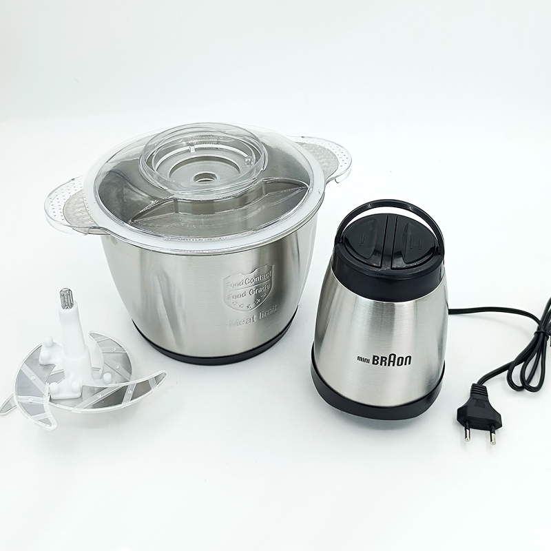 MINI BRAON food processor 3L家用多功能不锈钢绞肉机切菜器食物料理机加工器详情6