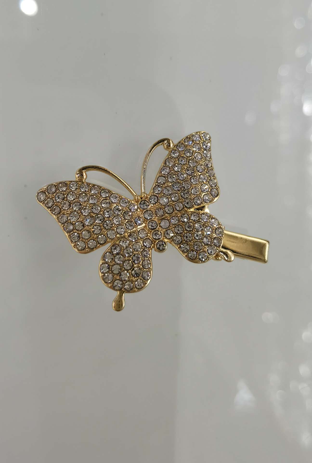 Explosive Imported Diamond Duck Clip, Gold And Silver Two Lovely Beautiful Bangs Clip