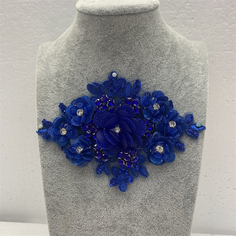 DIY wedding dress, formal wear, accessories and accessories with three-dimensional diamond-shaped flowers pic 4