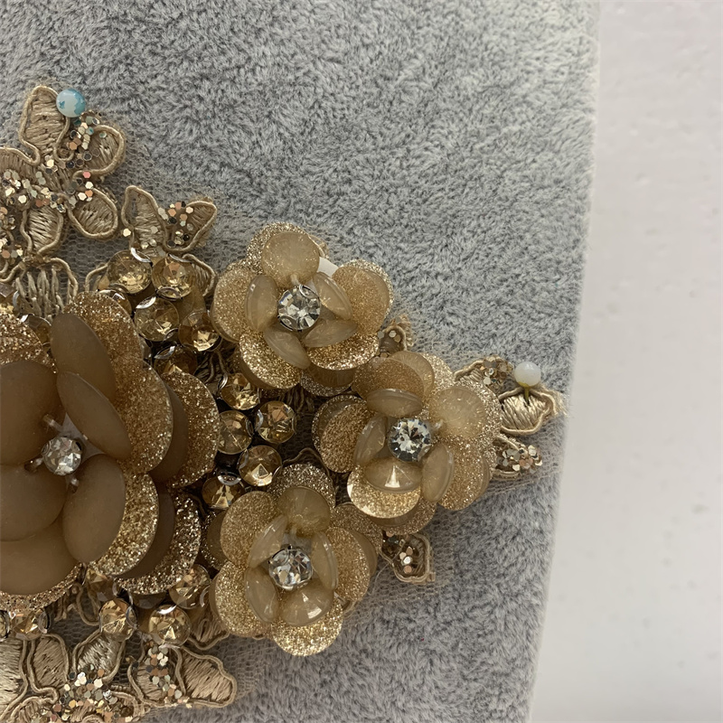 DIY wedding dress, formal wear, accessories and accessories with three-dimensional diamond-shaped flowers pic 11