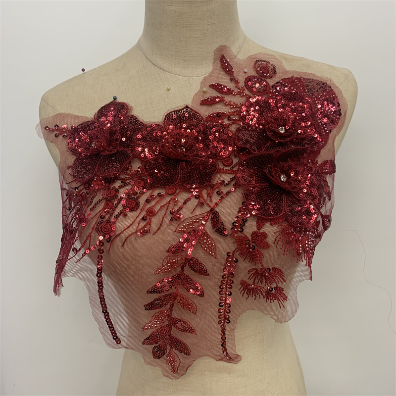 立体网纱个花婚纱礼服服装辅料详情2