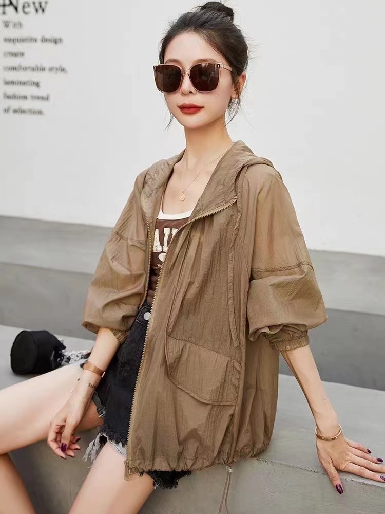 Advanced Sense Of Sun-Protective Clothing Female Summer 2023 New All-Fit Loose Breathable Anti-Ultraviolet Thin Sunscreen Coat Specification drawing