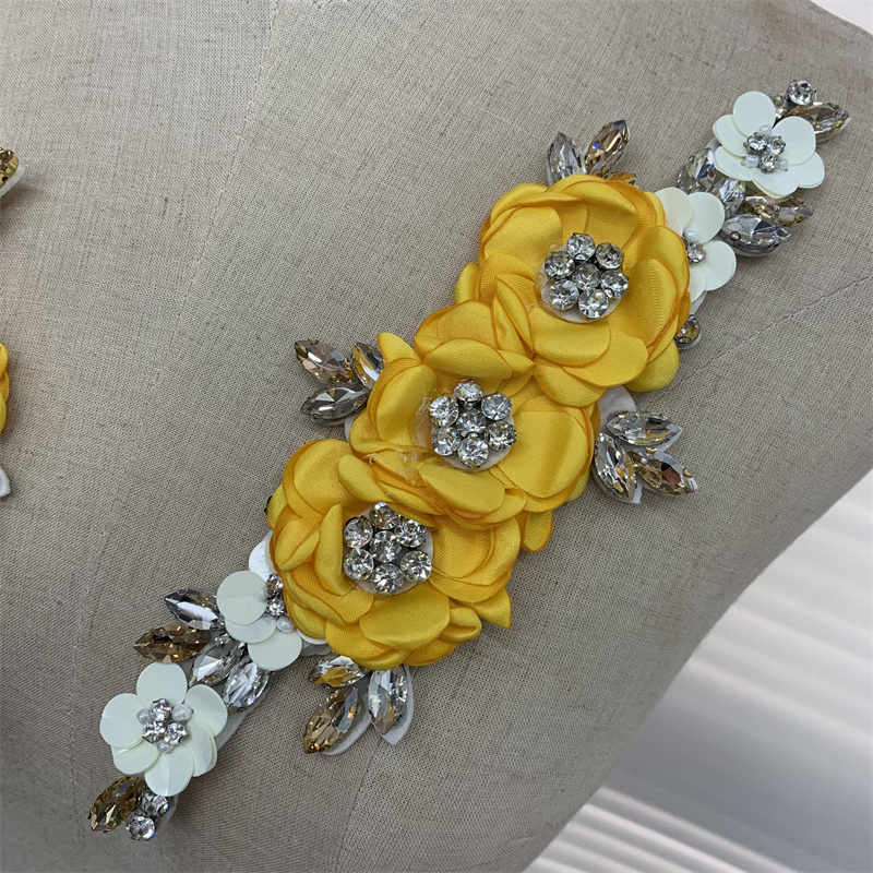 立体花朵 镶钻亮片花边 服装服饰辅料配件详情9