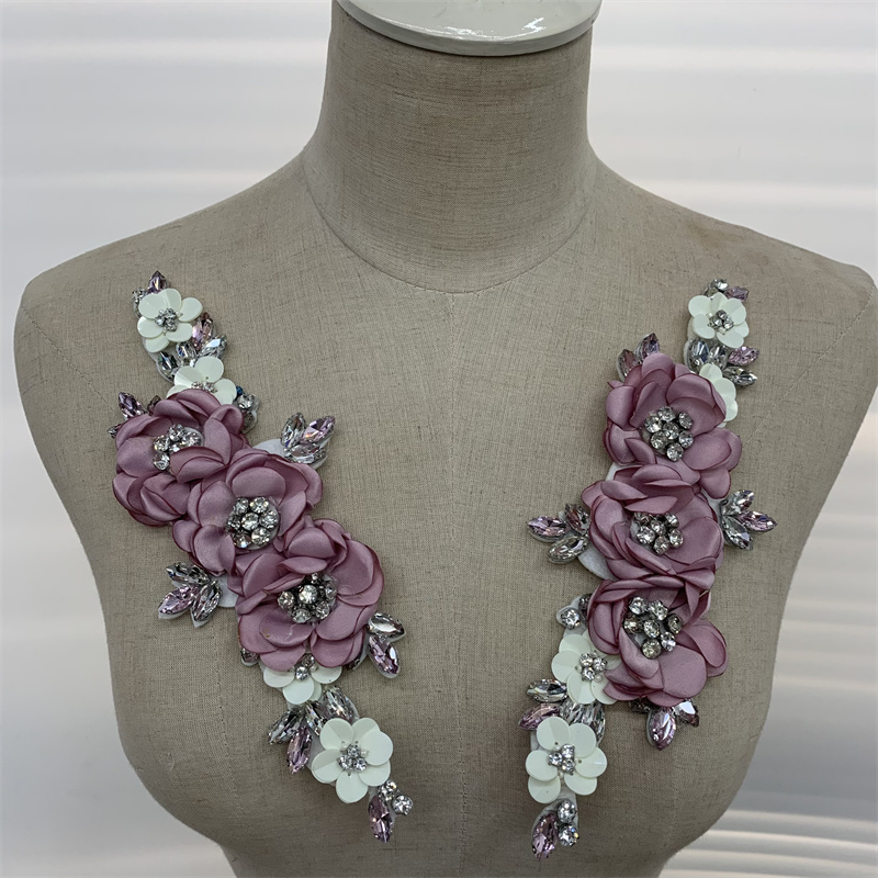 立体花朵 镶钻亮片花边 服装服饰辅料配件详情2