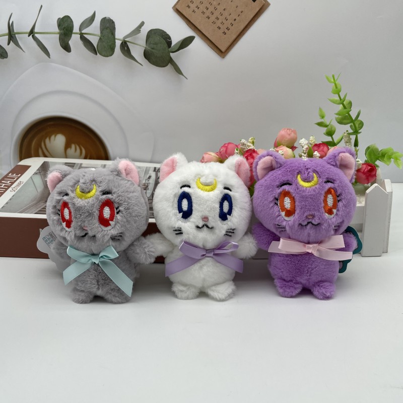 Fox plush doll pendant Children's schoolbag pendant car key pendant wedding shower doll doll supply