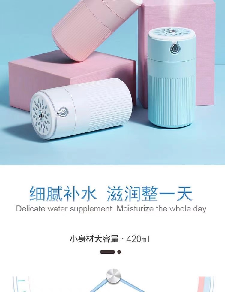 酷叶USB加湿器迷你便携办公室宿舍高颜值静音车载迷你香薰氛围灯详情10