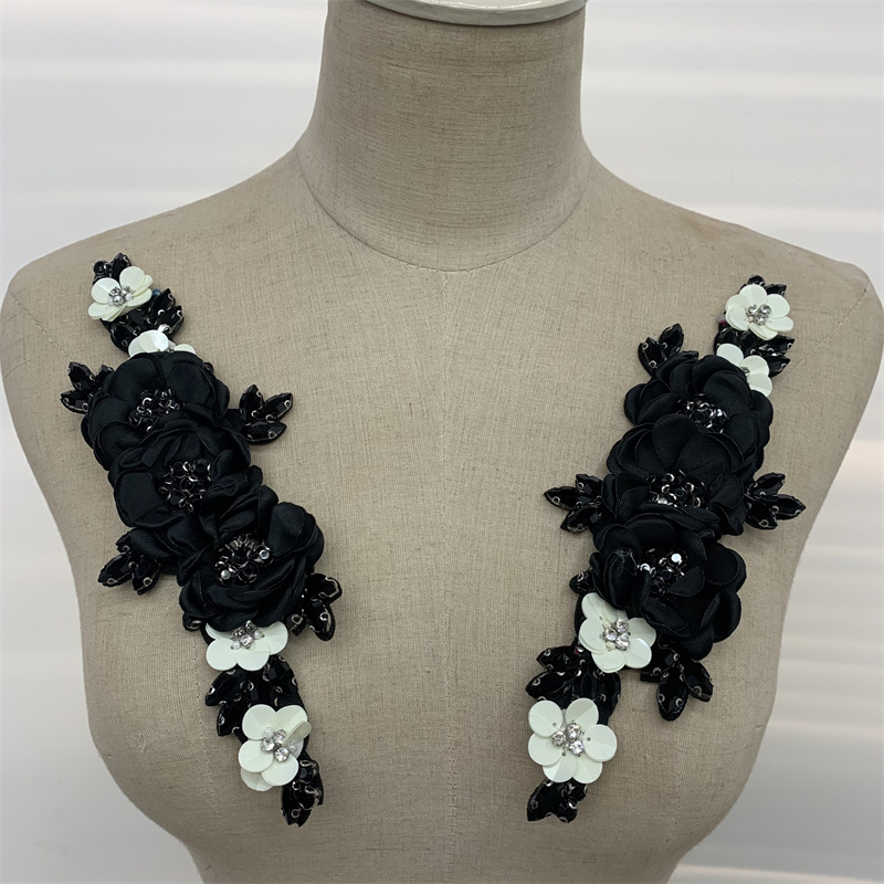 立体花朵 镶钻亮片花边 服装服饰辅料配件详情1