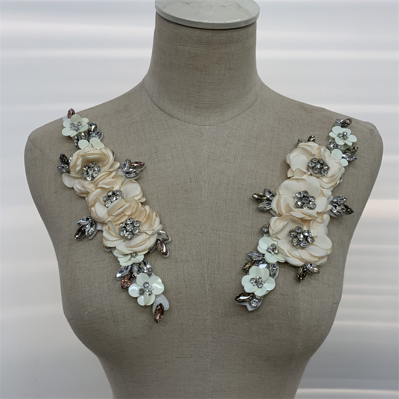 立体花朵 镶钻亮片花边 服装服饰辅料配件详情5