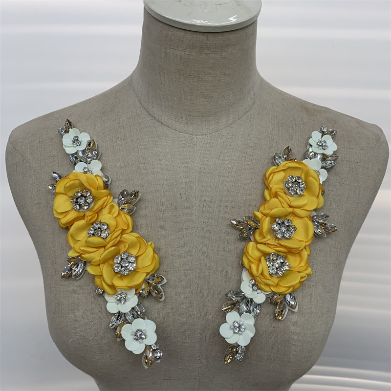 立体花朵 镶钻亮片花边 服装服饰辅料配件详情3