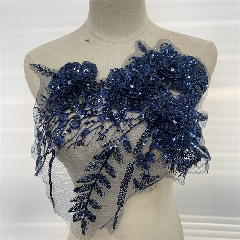 立体网纱个花婚纱礼服服装辅料详情1