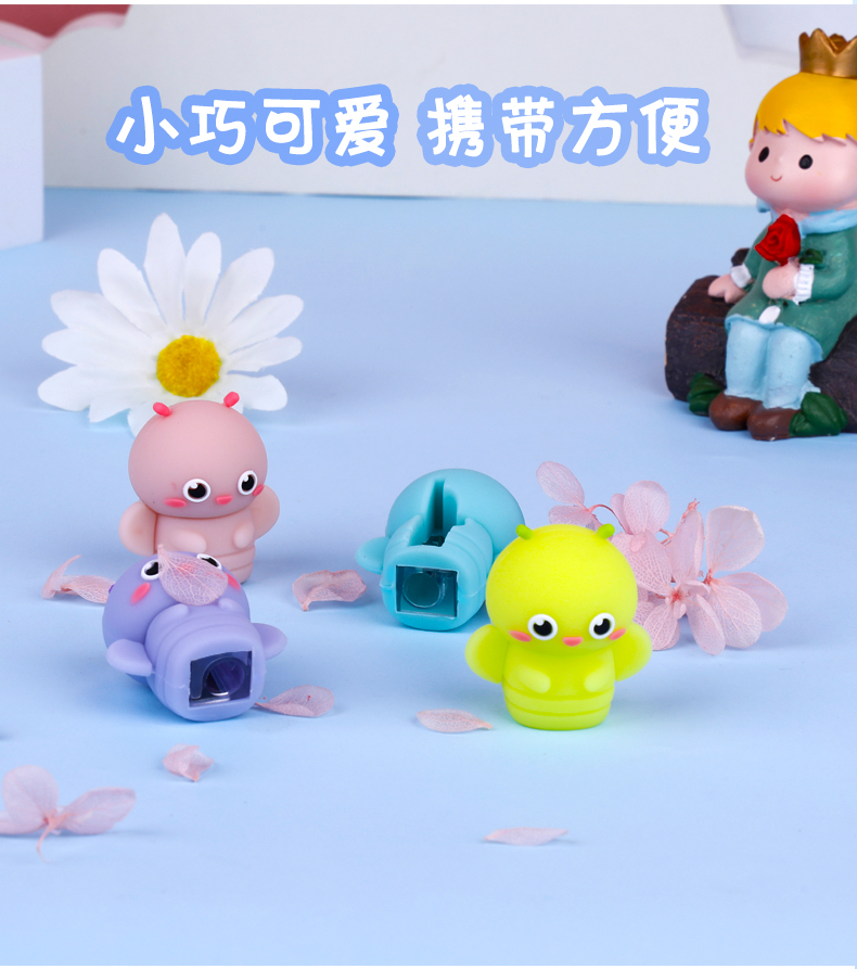 weibo Weibo Firefly Silicone Pencil sharpener, Cute Student Stationery Pencil sharpener, Manual PVC Pencil sharpener wholesale pic 2