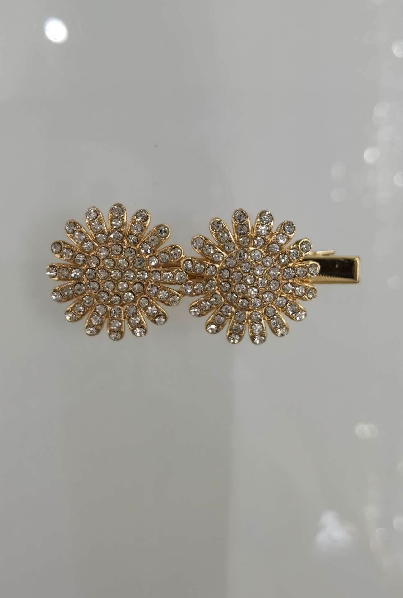 Burst Imported Rhinestone Duck Clip, Gold And Silver Two Color Lovely Beautiful Rhinestone 1