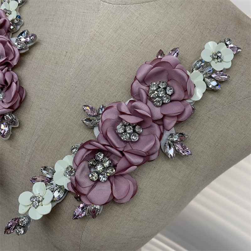 立体花朵 镶钻亮片花边 服装服饰辅料配件详情6