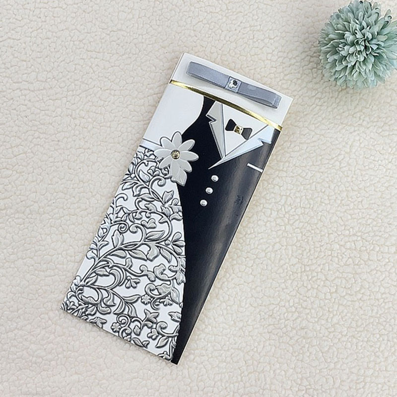 Manufacturers Direct Custom High-End Bride And Groom Relief Three-Dimensional Wedding Invitations Invitations Wholesale Item Picture