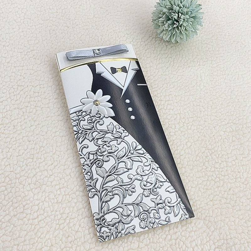 Manufacturers Direct Custom High-End Bride And Groom Relief Three-Dimensional Wedding Invitations Invitations Wholesale details Picture