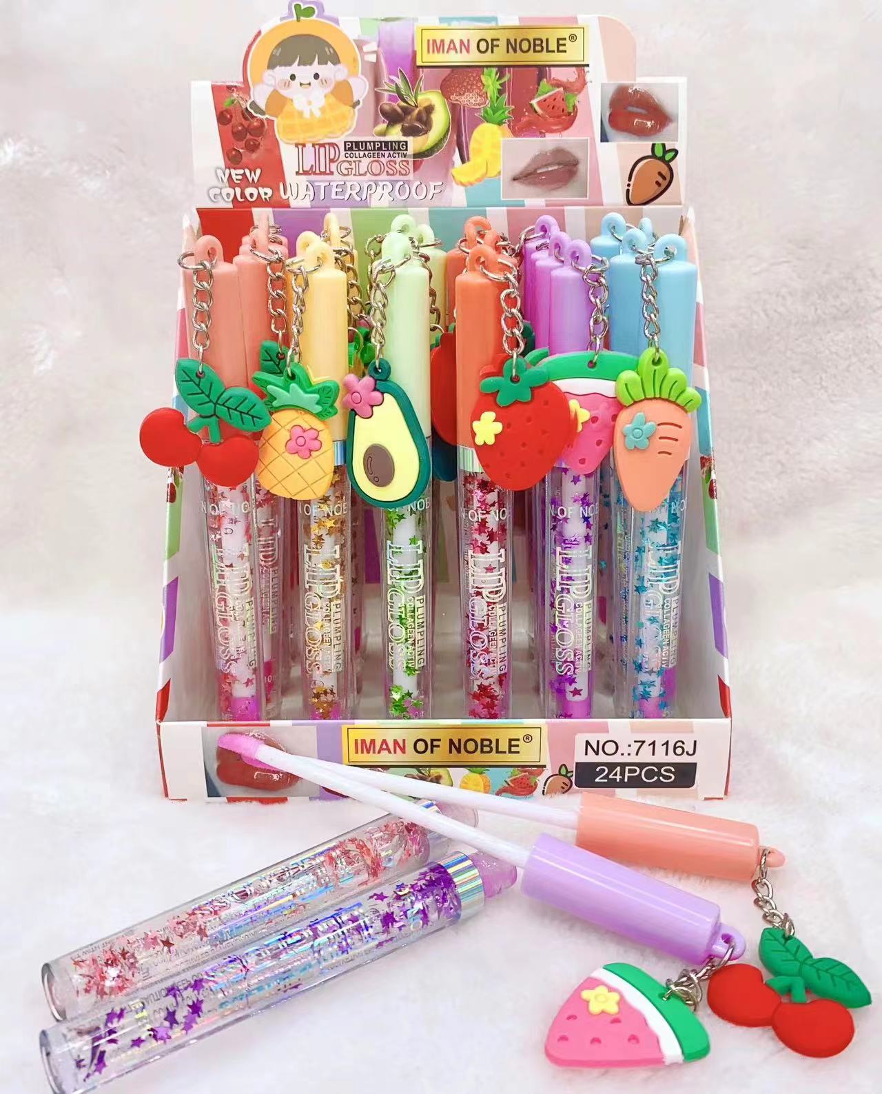 IMAN OF NOBLE 2023 new lovely fruit lip oil color-changing lip oil moisturizing chain lip oil shine