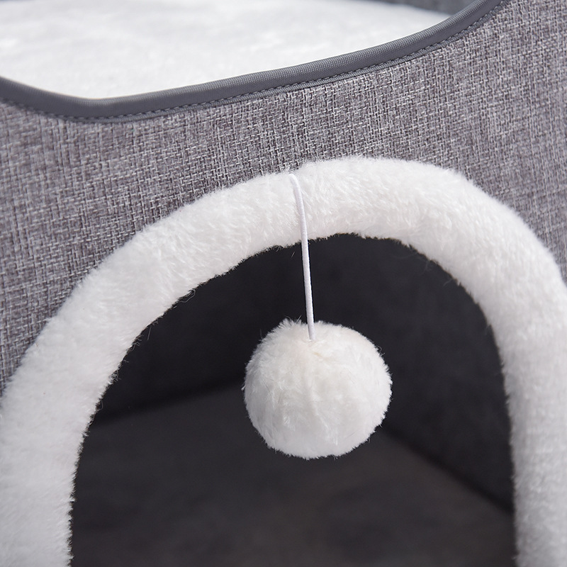 Cuadrado doble perrera para perros cuatro estaciones universal cat house cat house cama para mascotas lavable completamente cerrada suministros para mascotas Application Scenario