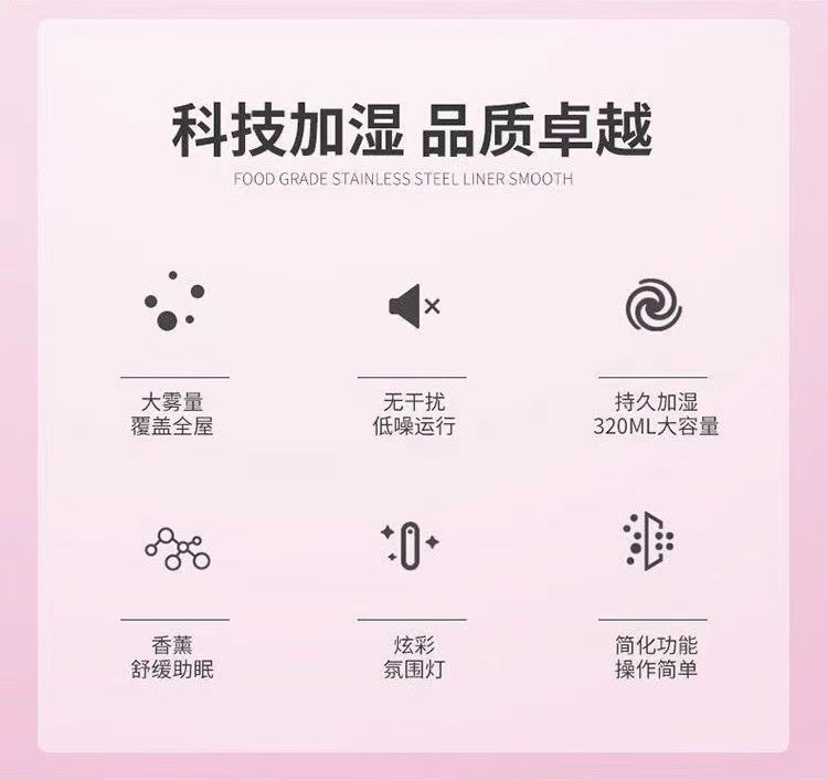 加湿器家用卧室办公小型迷你学生大喷雾量USB车载香薰静音喷雾器详情5